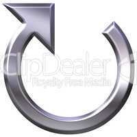 3D Silver Circular Arrow