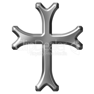 3D Silver Cross