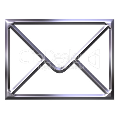 3D Silver Envelope