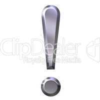 3D Silver Exclamation Mark