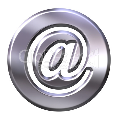 3D Silver Framed Email Symbol