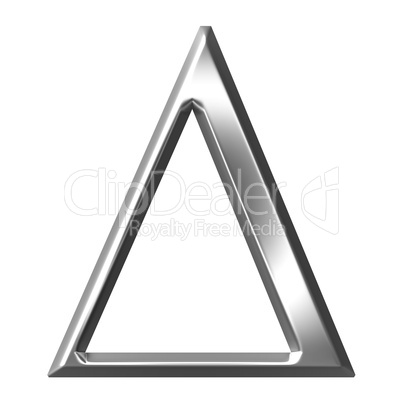 3D Silver Greek Letter Delta