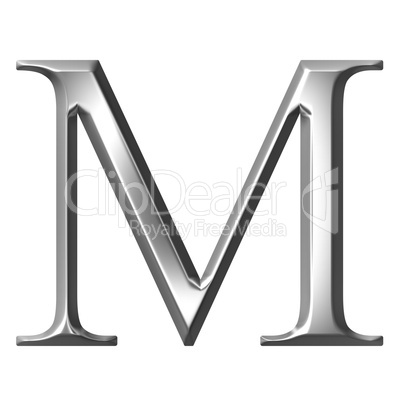 3D Silver Greek Letter My 3D Silver Greek Letter My