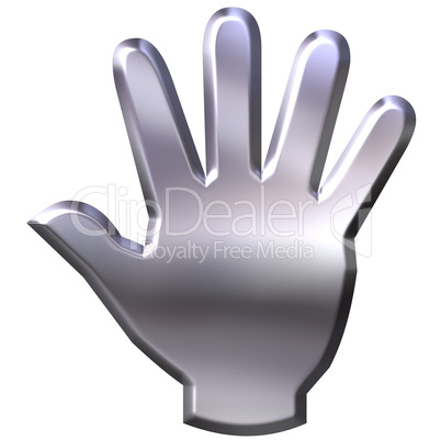 3D Silver Hand