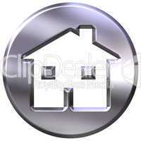 3D Silver Home Sign