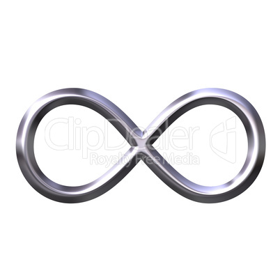 3D Silver Infinity Symbol