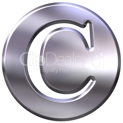 3D Silver Letter C