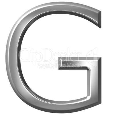 3D Silver Letter G