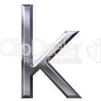 3D Silver Letter k