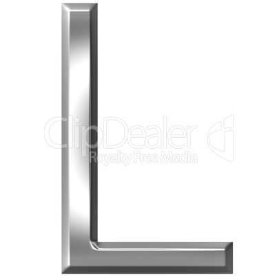 3D Silver Letter L