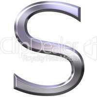 3D Silver Letter S
