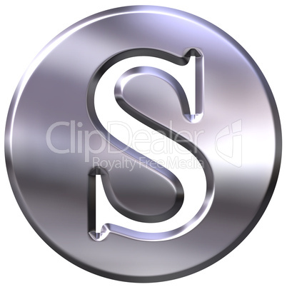 3D Silver Letter S