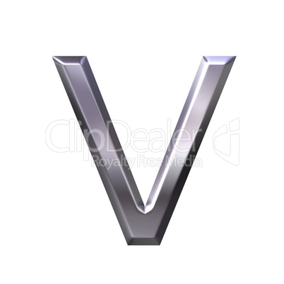 3D Silver Letter v