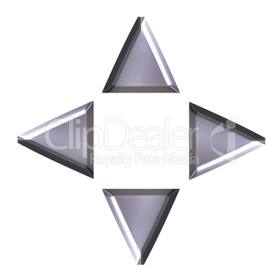 3D Silver Navigation Arrows