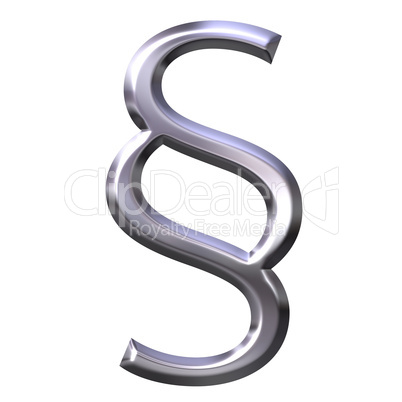 3D Silver Section Symbol