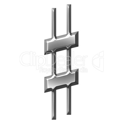 3D Silver Sharp Symbol