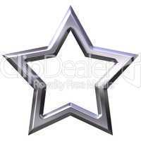 3D Silver Star Frame