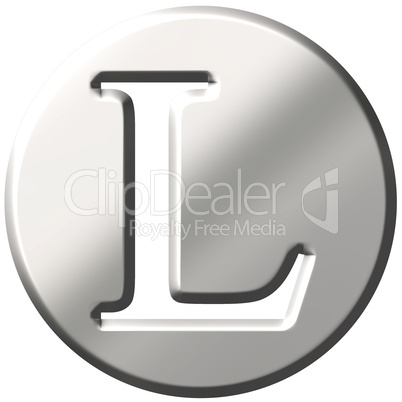 3D Steel Letter L