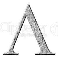 3D Stone Greek Letter Lambda