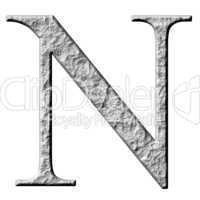 3D Stone Greek Letter Ny