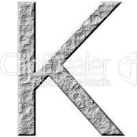 3D Stone Letter K