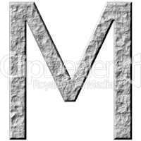 3D Stone Letter M