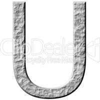3D Stone Letter U