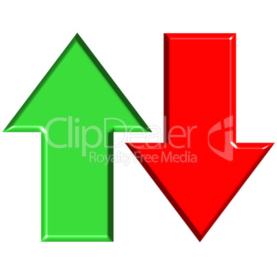 3D Up and Down Arrows