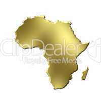 Africa 3D Golden Map