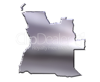 Angola 3D Silver Map