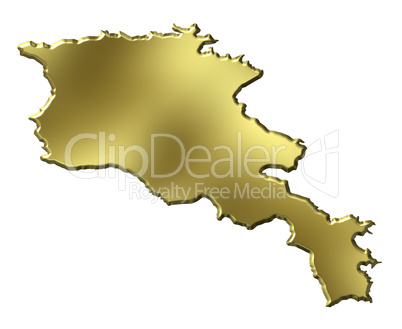 Armenia 3d Golden Map