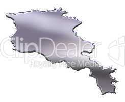 Armenia 3D Silver Map