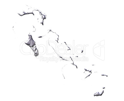 Bahamas 3D Silver Map
