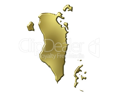 Bahrain 3d Golden Map