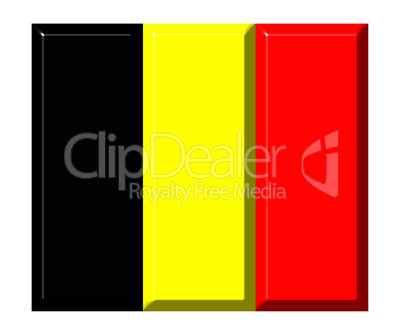 Belgium 3d flag with realistic proportions