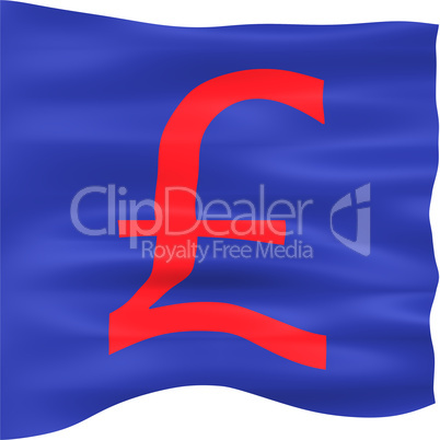 3D British Pound Flag