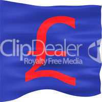 3D British Pound Flag