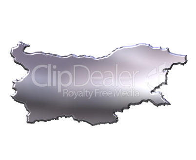 Bulgaria 3D Silver Map