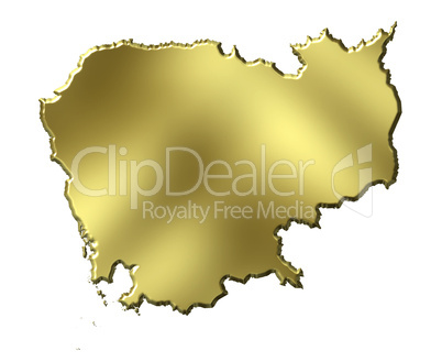 Cambodia 3d Golden Map