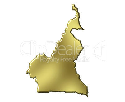 Cameroon 3d Golden Map