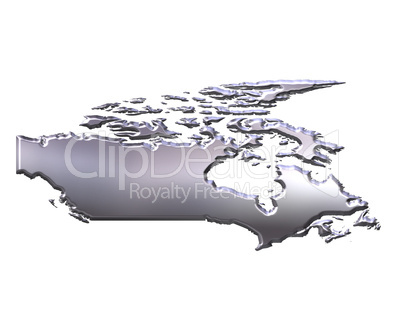Canada 3D Silver Map
