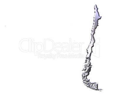 Chile 3D Silver Map