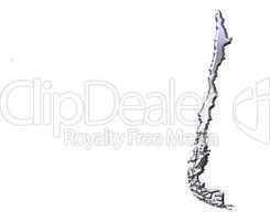 Chile 3D Silver Map