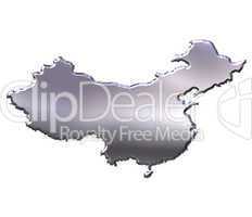 China 3D Silver Map