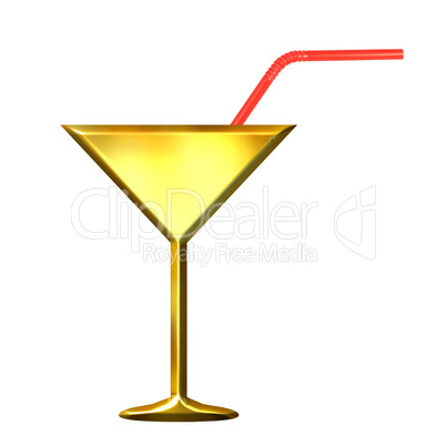 Cocktail with straw