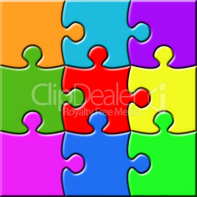 Colorful 3x3 Puzzle