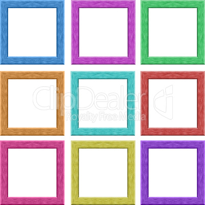 Colorful picture frames