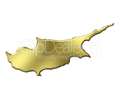 Cyprus 3d Golden Map