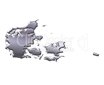 Denmark 3D Silver Map