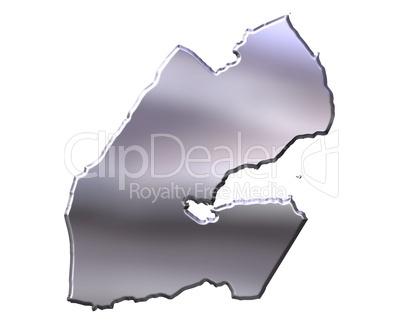 Djibouti 3D Silver Map